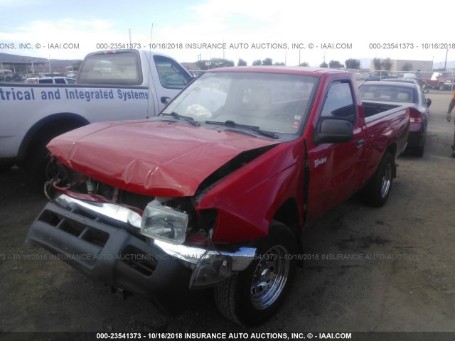 1N6DD21S5YC356968 - 2000 NISSAN FRONTIER XE RED photo 2