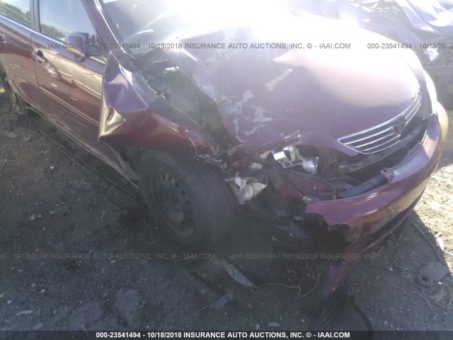 4T1BE32K45U059901 - 2005 TOYOTA CAMRY LE/XLE/SE MAROON photo 6