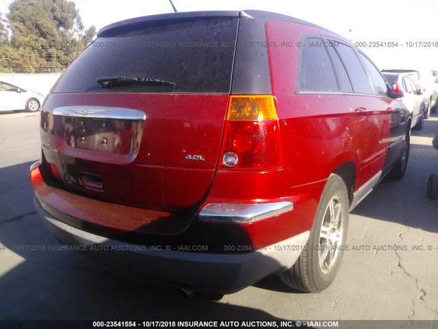 2A8GM68XX7R248207 - 2007 CHRYSLER PACIFICA TOURING RED photo 4