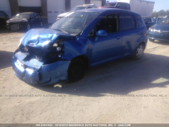 JHMGD38497S009675 - 2007 HONDA FIT BLUE photo 2