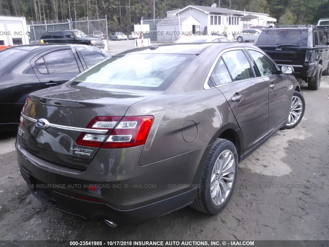 1FAHP2F89GG110866 - 2016 FORD TAURUS LIMITED BROWN photo 4