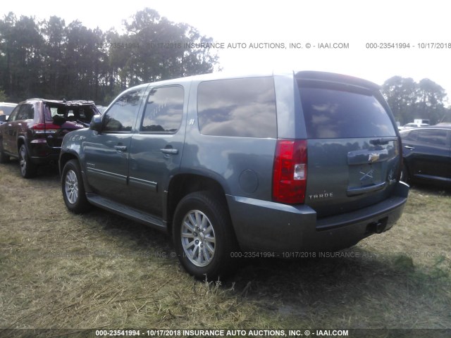 1GNUCDDJ6AR224333 - 2010 CHEVROLET TAHOE HYBRID TEAL photo 3