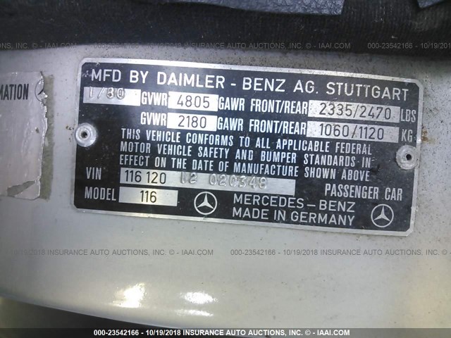 11612012020348 - 1980 MERCEDES-BENZ 300 GRAY photo 9