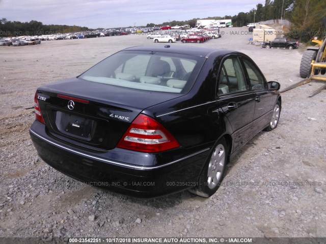 WDBRF92H16F784500 - 2006 MERCEDES-BENZ C GENERATION 2006 280 4MATIC Dark Blue photo 4