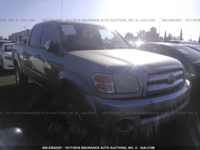 5TBET34104S454214 - 2004 TOYOTA TUNDRA DOUBLE CAB SR5 SILVER photo 1