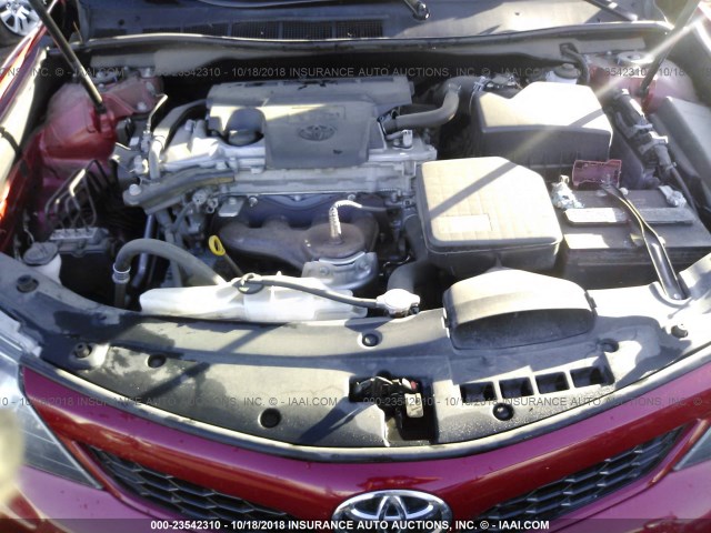 4T1BF1FK6CU583043 - 2012 TOYOTA CAMRY SE/LE/XLE წითელი ფოტო 10