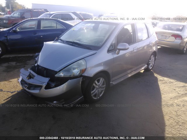 JHMGD37668S019150 - 2008 HONDA FIT SPORT SILVER photo 2