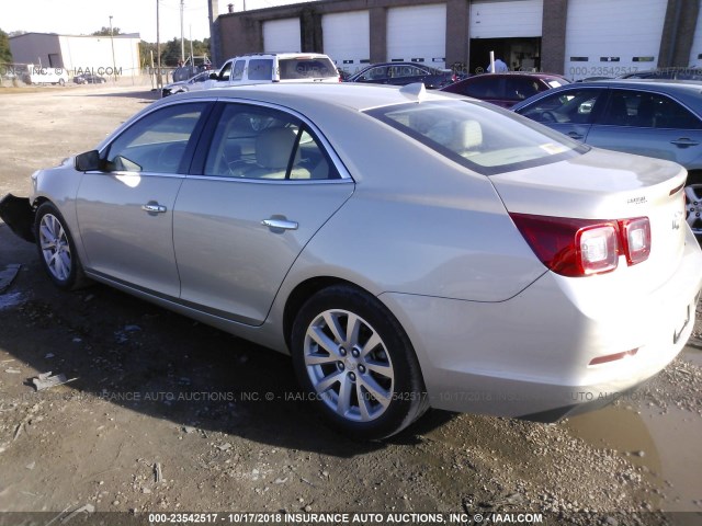 1G11J5SX6DF215788 - 2013 CHEVROLET MALIBU LTZ 金色 照片 3