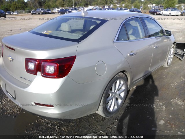 1G11J5SX6DF215788 - 2013 CHEVROLET MALIBU LTZ 金色 照片 4