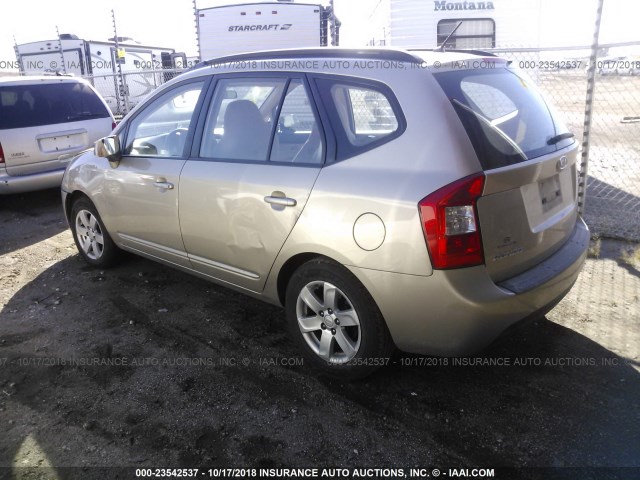 KNAFG526X87166532 - 2008 KIA RONDO LX/EX TAN photo 3