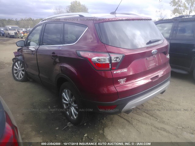 1FMCU0JD0HUA78328 - 2017 FORD ESCAPE TITANIUM RED photo 3