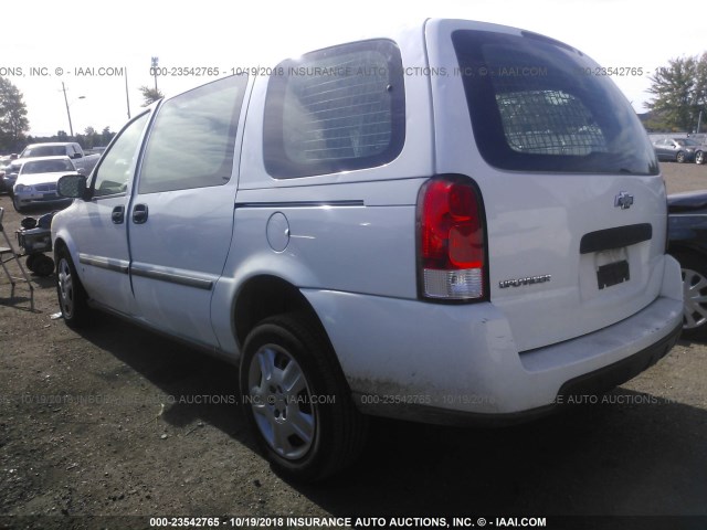 1GBDV13117D128736 - 2007 CHEVROLET UPLANDER INCOMPLETE WHITE photo 3