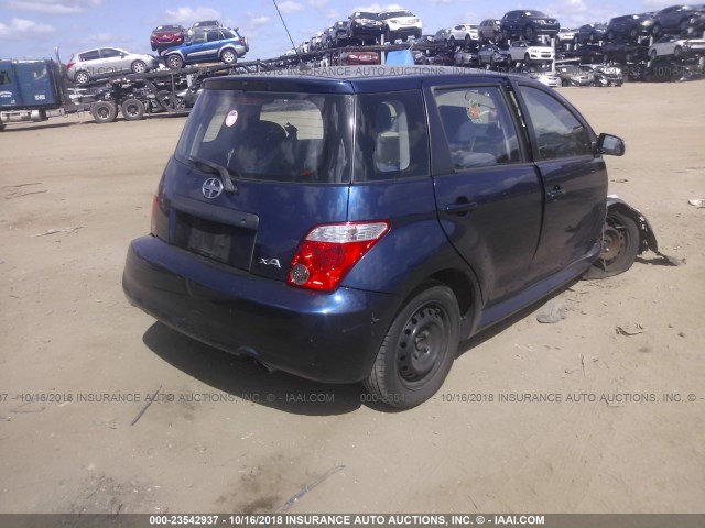 JTKKT624865021153 - 2006 TOYOTA SCION XA BLUE photo 4