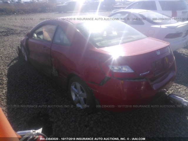 2HGFG11938H509422 - 2008 HONDA CIVIC EXL 红色 照片 3