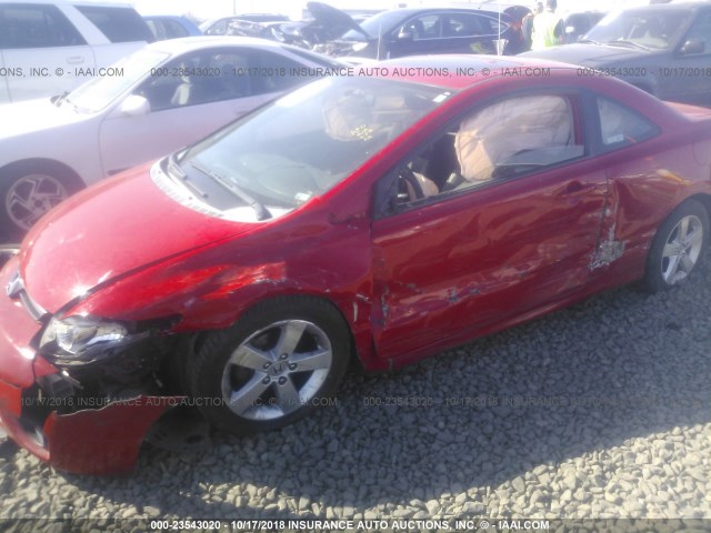 2HGFG11938H509422 - 2008 HONDA CIVIC EXL 红色 照片 6