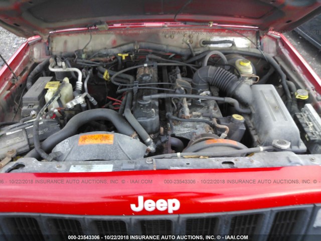1J4FJ68SXWL104304 - 1998 JEEP CHEROKEE SPORT/CLASSIC წითელი ფოტო 10