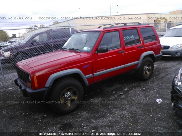 1J4FJ68SXWL104304 - 1998 JEEP CHEROKEE SPORT/CLASSIC წითელი ფოტო 2
