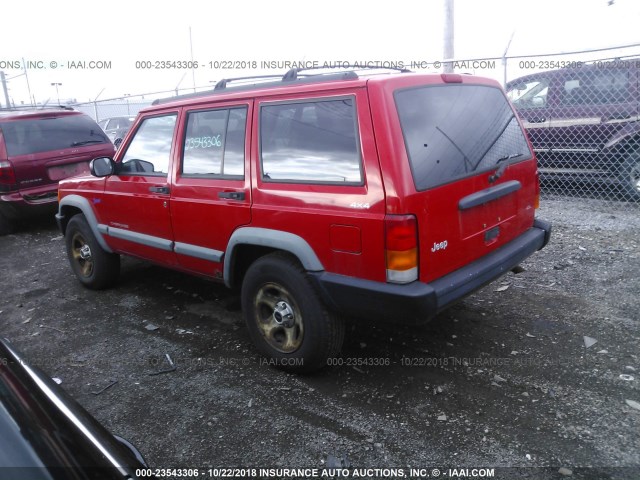 1J4FJ68SXWL104304 - 1998 JEEP CHEROKEE SPORT/CLASSIC წითელი ფოტო 3