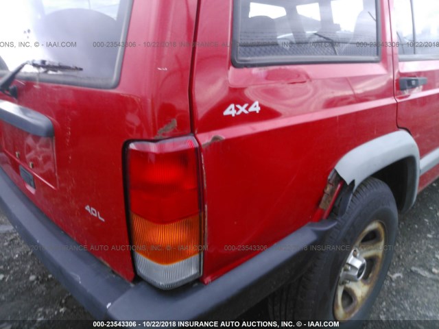 1J4FJ68SXWL104304 - 1998 JEEP CHEROKEE SPORT/CLASSIC RED photo 6