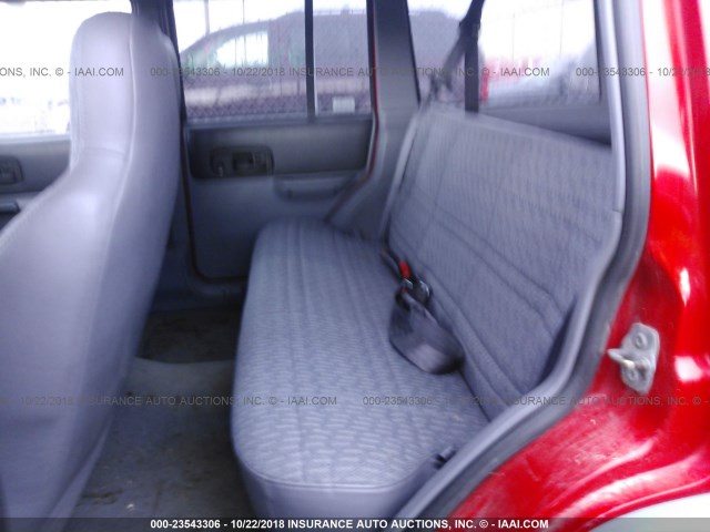 1J4FJ68SXWL104304 - 1998 JEEP CHEROKEE SPORT/CLASSIC წითელი ფოტო 8