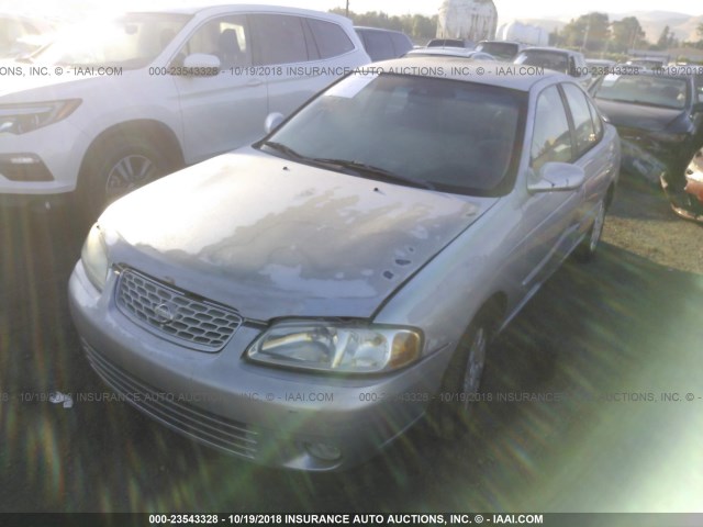 3N1CB51D41L484123 - 2001 NISSAN SENTRA XE/GXE SILVER photo 2