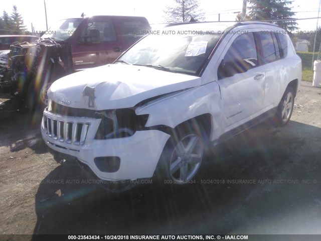 1J4NF5FB8BD187147 - 2011 JEEP COMPASS LIMITED WHITE photo 2