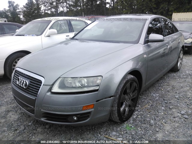 WAUDH74F56N144170 - 2006 AUDI A6 3.2 QUATTRO GRAY photo 2