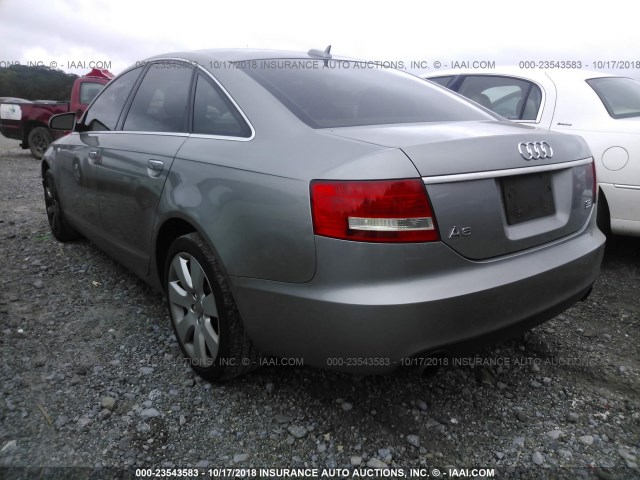 WAUDH74F56N144170 - 2006 AUDI A6 3.2 QUATTRO GRAY photo 3