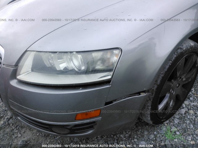 WAUDH74F56N144170 - 2006 AUDI A6 3.2 QUATTRO GRAY photo 6