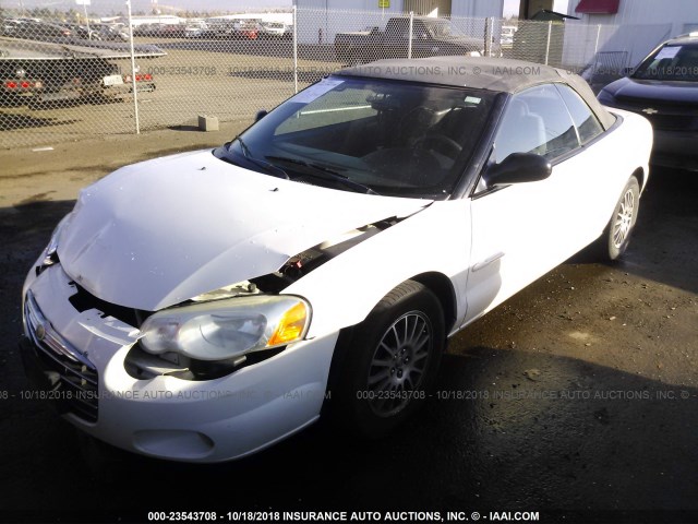 1C3EL55R26N204171 - 2006 CHRYSLER SEBRING TOURING WHITE photo 2