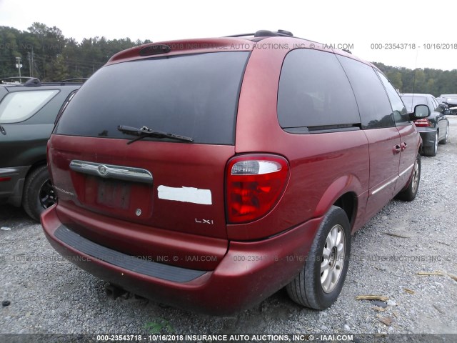 2C8GP54L61R163379 - 2001 CHRYSLER TOWN & COUNTRY LXI MAROON photo 4