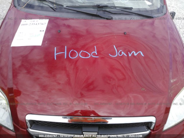 KL1TD5DE9AB074583 - 2010 CHEVROLET AVEO LS/LT RED photo 10