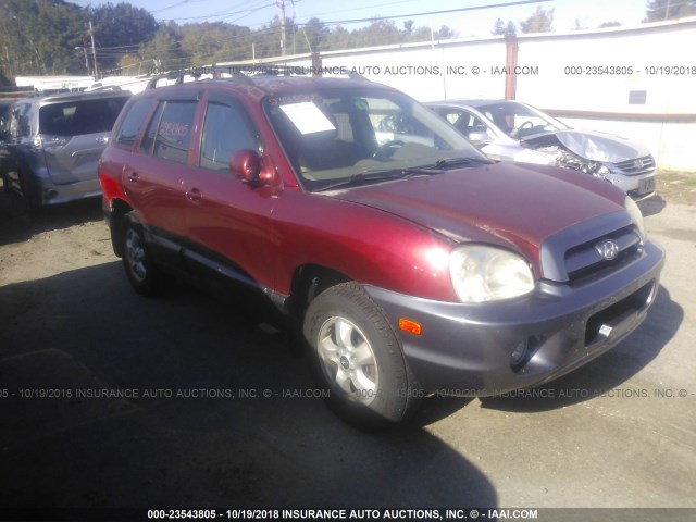 KM8SC73E45U878932 - 2005 HYUNDAI SANTA FE GLS/LX RED photo 1