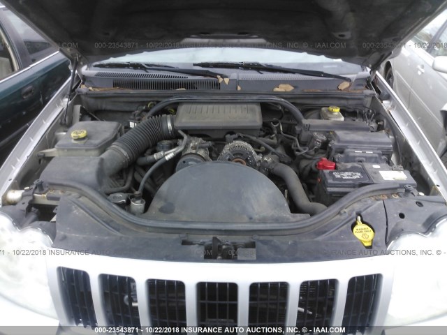 1J4GR48K25C620091 - 2005 JEEP GRAND CHEROKEE LAREDO/COLUMBIA/FREEDOM 银色 照片 10