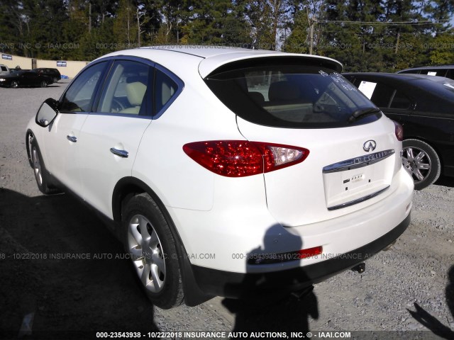 JN1AJ0HPXAM700575 - 2010 INFINITI EX35 JOURNEY WHITE photo 3