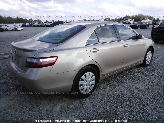4T1BE46K37U643936 - 2007 TOYOTA CAMRY NEW GENERAT CE/LE/XLE/SE GOLD photo 4