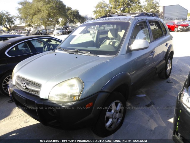 KM8JN12DX5U108634 - 2005 HYUNDAI TUCSON GLS/LX GREEN photo 2