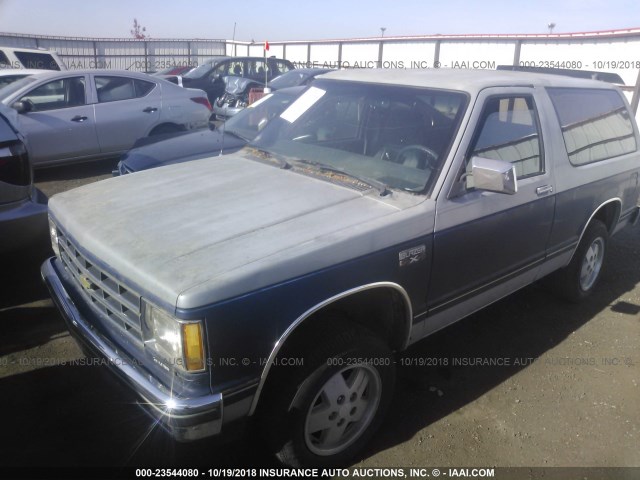 1G8CT18B6F0174769 - 1985 CHEVROLET BLAZER S10 BLUE photo 2