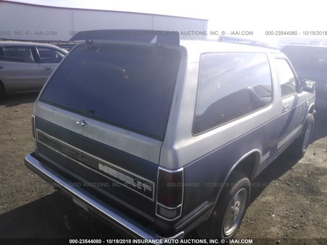 1G8CT18B6F0174769 - 1985 CHEVROLET BLAZER S10 BLUE photo 4