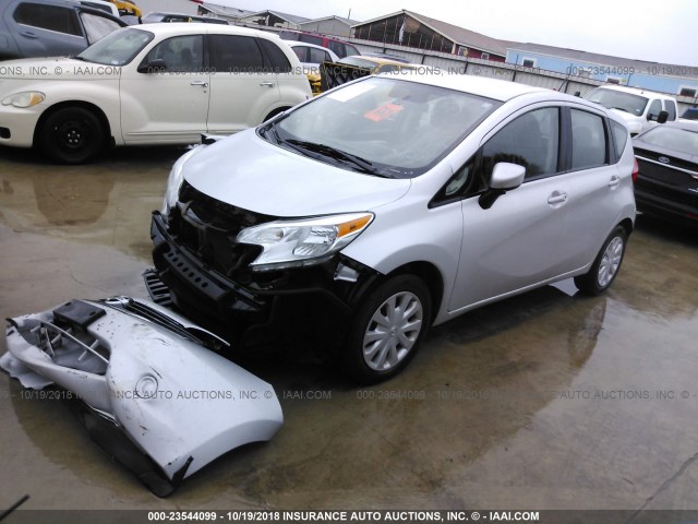 3N1CE2CP5GL355958 - 2016 NISSAN VERSA NOTE S/S PLUS/SV/SL/SR SILVER photo 2