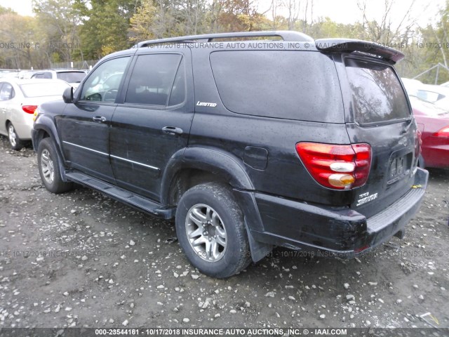 5TDBT48A94S212242 - 2004 TOYOTA SEQUOIA LIMITED BLACK photo 3