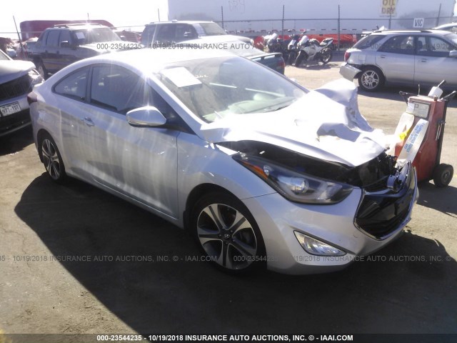 KMHDH6AH6EU025837 - 2014 HYUNDAI ELANTRA COUPE GS/SE SILVER photo 1