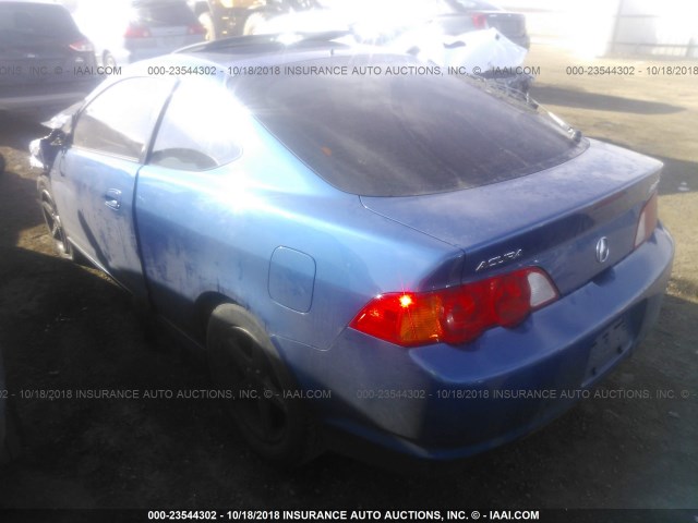 JH4DC53074S017629 - 2004 ACURA RSX TYPE-S BLUE photo 3
