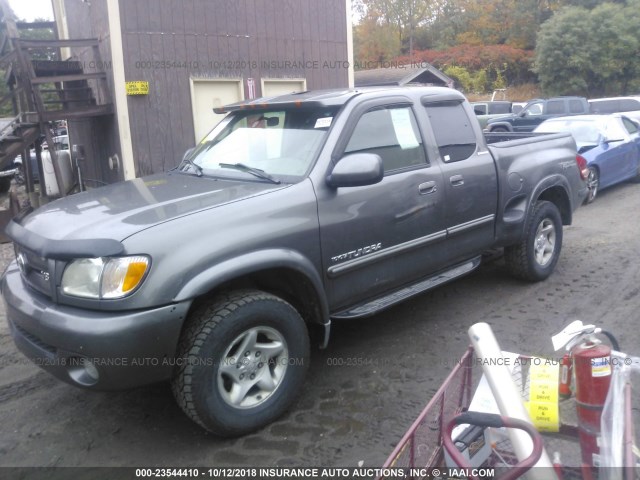 5TBBT481X3S371147 - 2003 TOYOTA TUNDRA ACCESS CAB LIMITED GRAY photo 2