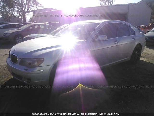 WBAHL83598DT11489 - 2008 BMW 750 I SILVER photo 2