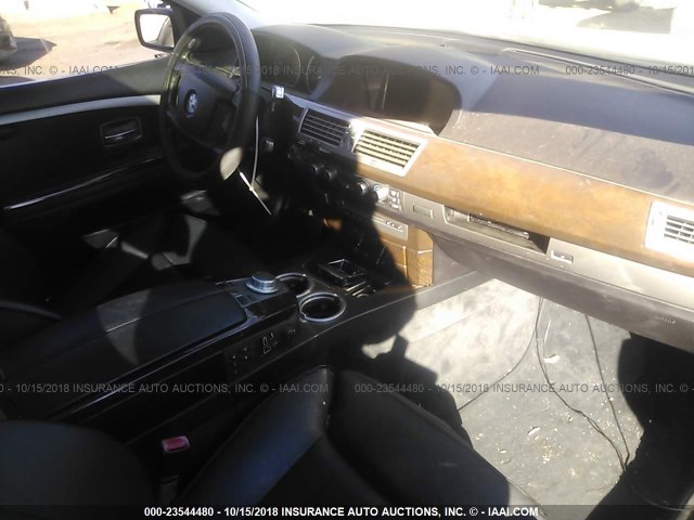 WBAHL83598DT11489 - 2008 BMW 750 I SILVER photo 5