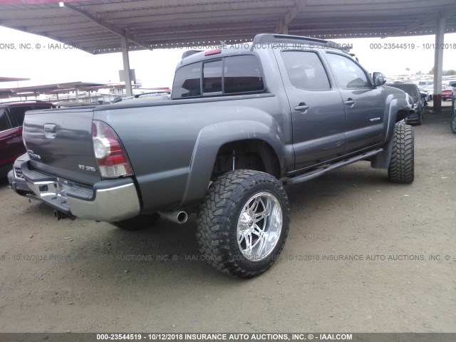 3TMLU4EN9FM174619 - 2015 TOYOTA TACOMA DOUBLE CAB/TRD PRO GRAY photo 4