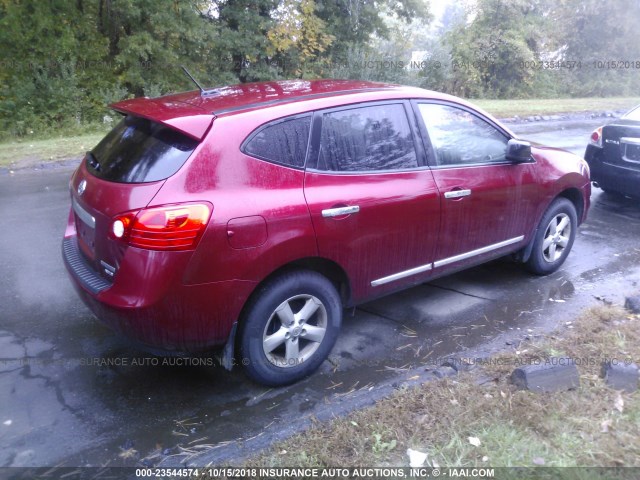 JN8AS5MV1CW413343 - 2012 NISSAN ROGUE S/SV RED photo 4