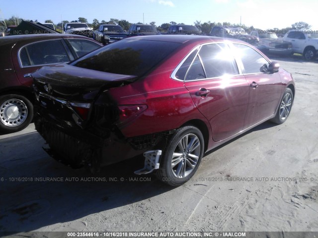4T1BF1FK9GU600987 - 2016 TOYOTA CAMRY RED photo 4