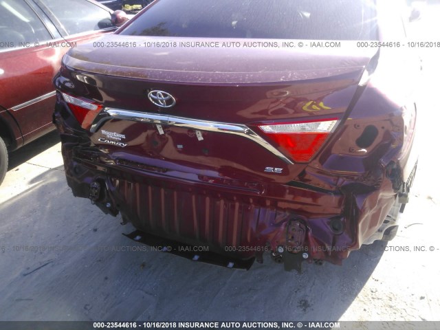 4T1BF1FK9GU600987 - 2016 TOYOTA CAMRY RED photo 6